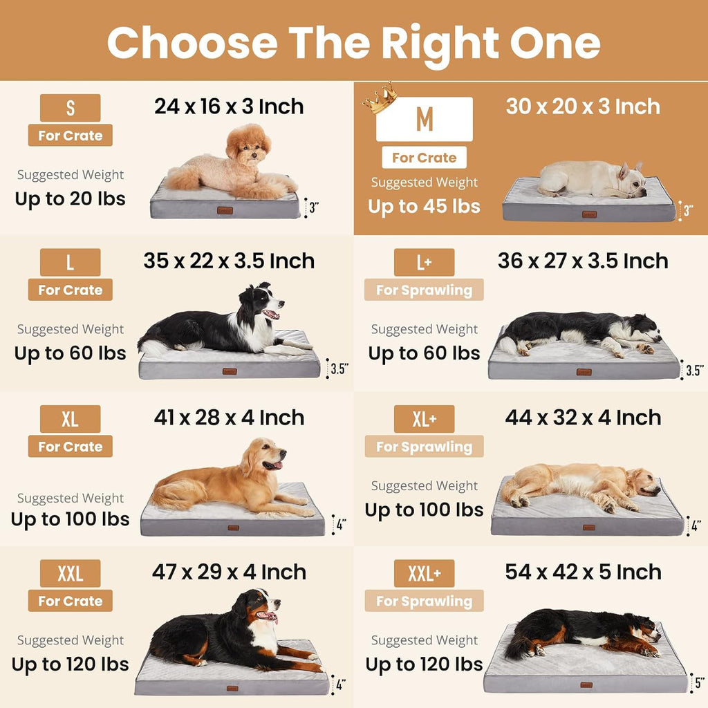 OhGeni Orthopedic Medium Dog Bed, Reversible Memory Foam, 30 inch-M(Pink)