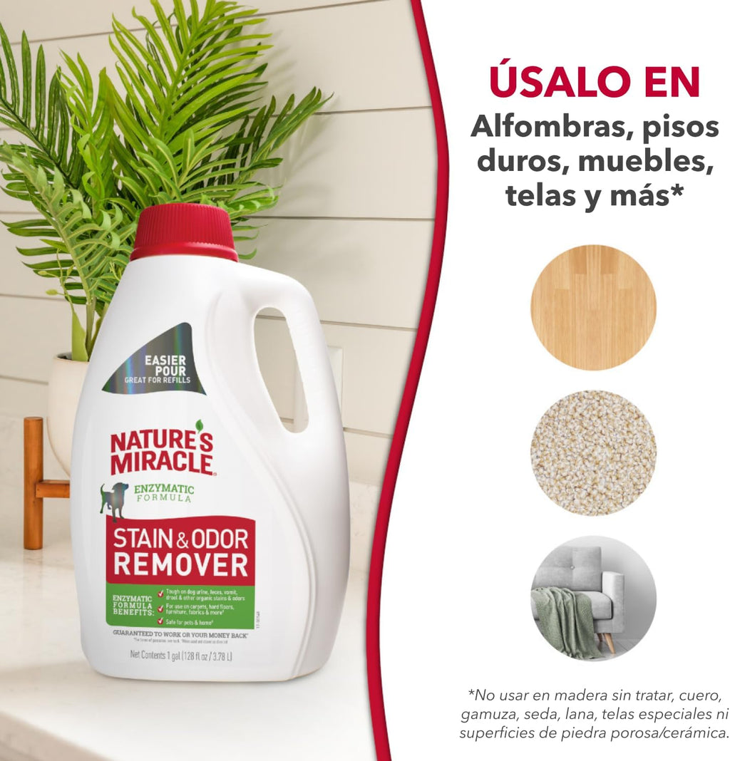 Nature’s Miracle Dog Stain & Odor Remover, Enzymatic Cleaner, 1 gal