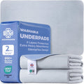 Accompagner Incontinence Bed Pads Washable Waterproof Underpads 36"x54" 2pc | 4-Layer Heavy-Absorbency Reusable Pee Pads for Adults, Kids, Elderly, Dogs, Bedridden, Bedwetting, Nursing, Sofa (Pearl Gray)