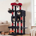 Hey-brother Cat Tree Tower with Stable L-Shaped Widen Base, Condo, MPJ086BR