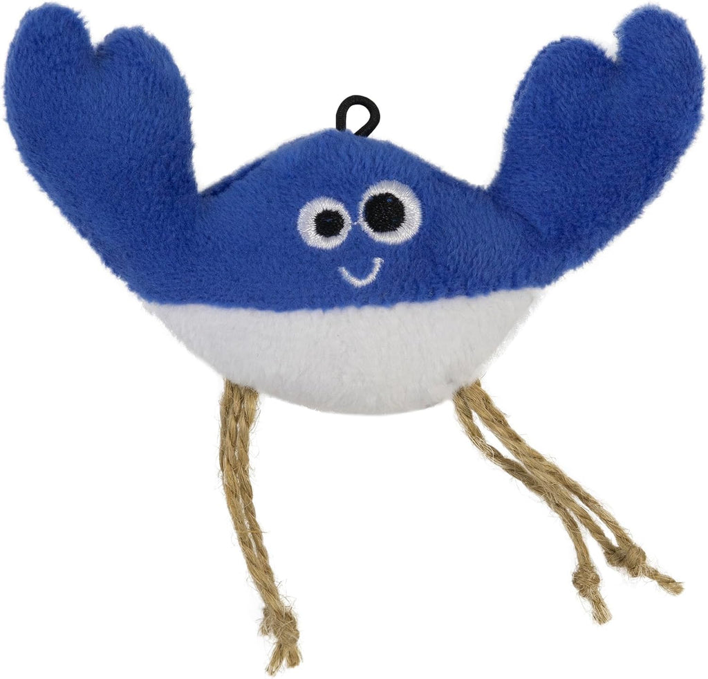 Mad Cat Be Bright Light Up Crab Cat Toy, Touch Activated LED Plush, Catnip