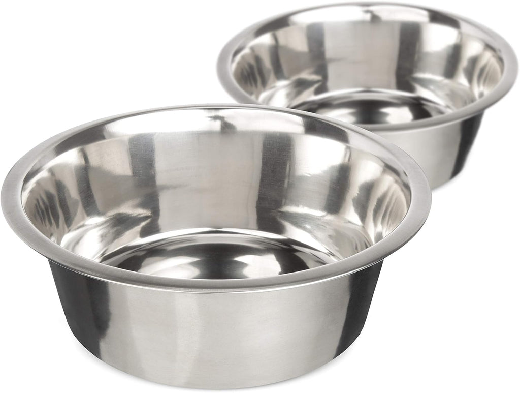 Neater Pet Brands 7 Cup (56 oz.) Stainless Steel Dog Bowls, Set of 2 Neater Feeder Replacement Bowls (M/L Express, Large Deluxe Models), Dog Food Bowl & Water Bowl, Dishwasher Safe Metal Dish for Dogs 