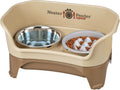 Neater Feeder Express Mess Proof Dog Bowls Elevated for Medium and Large Breed – Made in USA – No Spill Raised Slow Feeder Elevated Dog Bowl Stand, Slow Feed Food and Water Bowl Set, Cappuccino