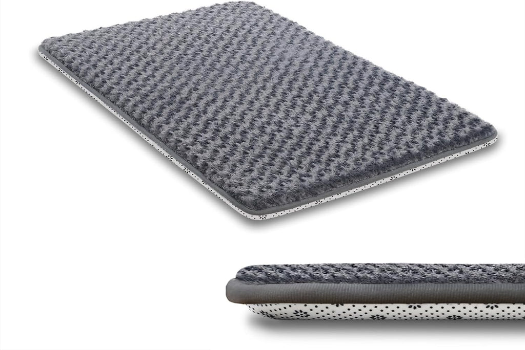 XXL Dog Bed for Crate Pad, High Resilience Foam Mat Bed, 47x29, Dark Grey