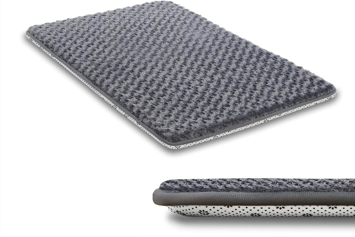 XXL Dog Bed for Crate Pad, High Resilience Foam Mat Bed, 47x29, Dark Grey