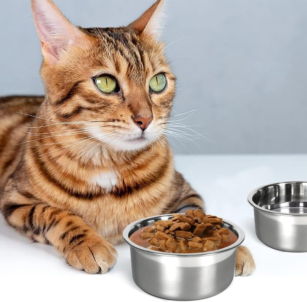 Kennel Water Bowl, 2 Packs No Spill Hanging Cage Crate Bowl for Cat, Small Dog Feeder