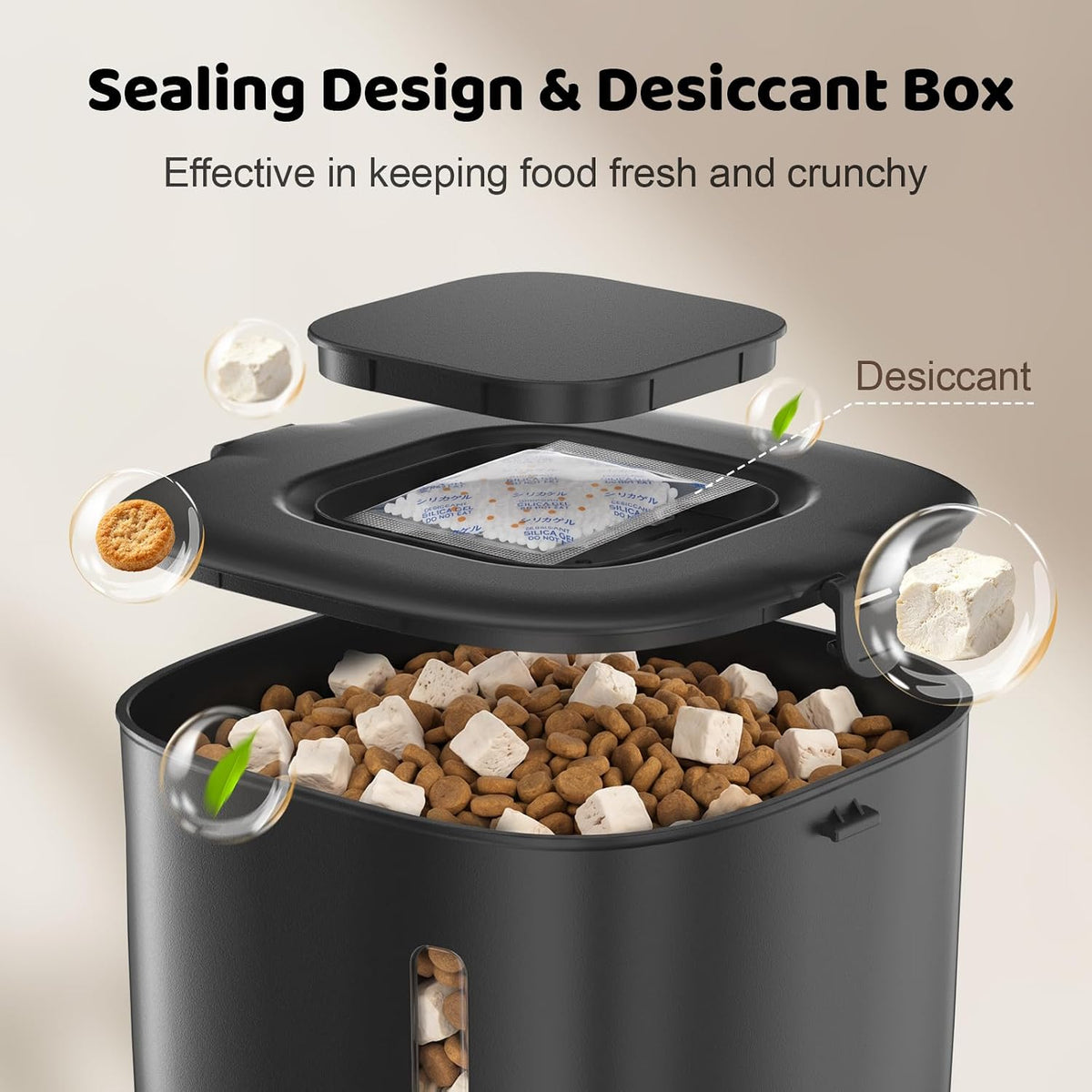 SARPAWS Automatic Cat Feeder, 3L Timed Pet Food Dispenser with 304 Stainless Steel Bowl, 10s Voice Recorder, Dual Power 180-Day Battery Life, Anti-Clogging Auto Pet Feeder for Small Cats and Dogs