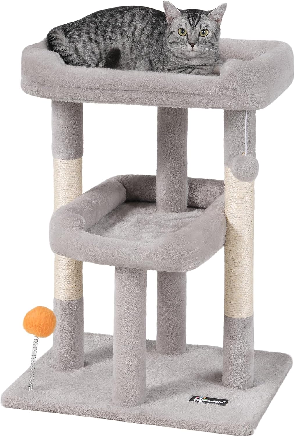 FourFurPets Small Cat Tree, Cat Tower for Indoor Cats, Anti-tip Kit,Kittens