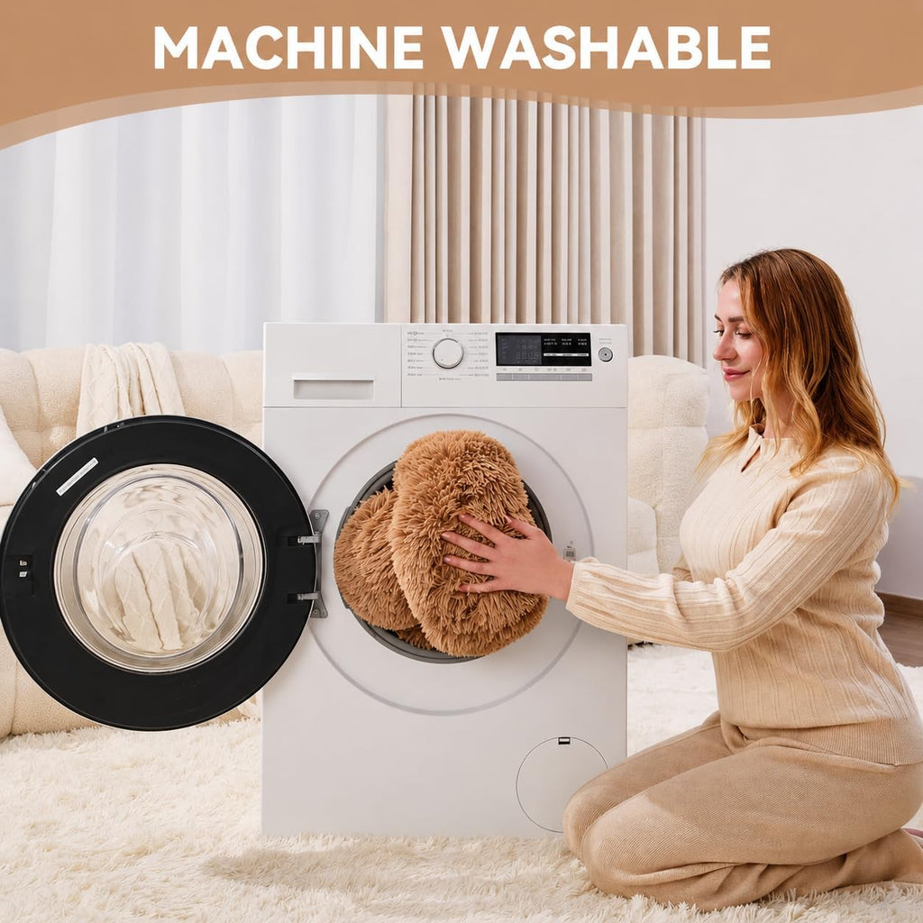Medium Dog Bed, Washable Plush Donut Dog Bed, 28 Inch