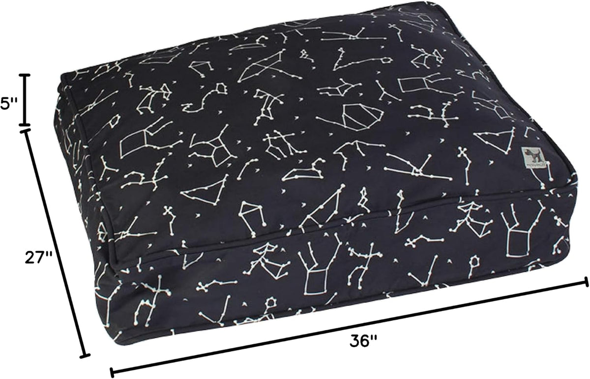 Molly Mutt Deep Blue Dog Bed Cover, Non-Toxic & 100% Cotton, 27"x36"x5"