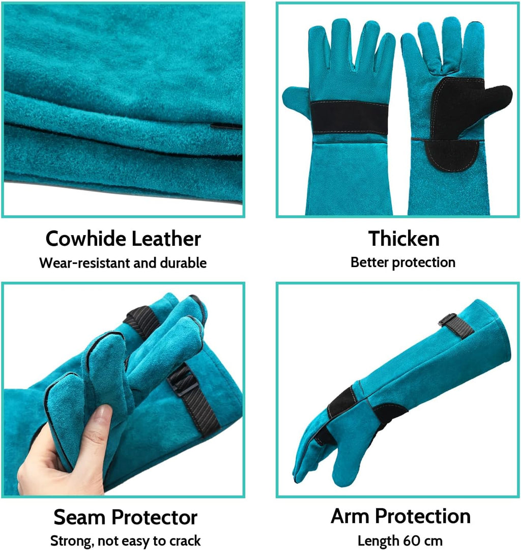 Animal Handling Gloves, Bite Proof for Cats, Scratch Resistant