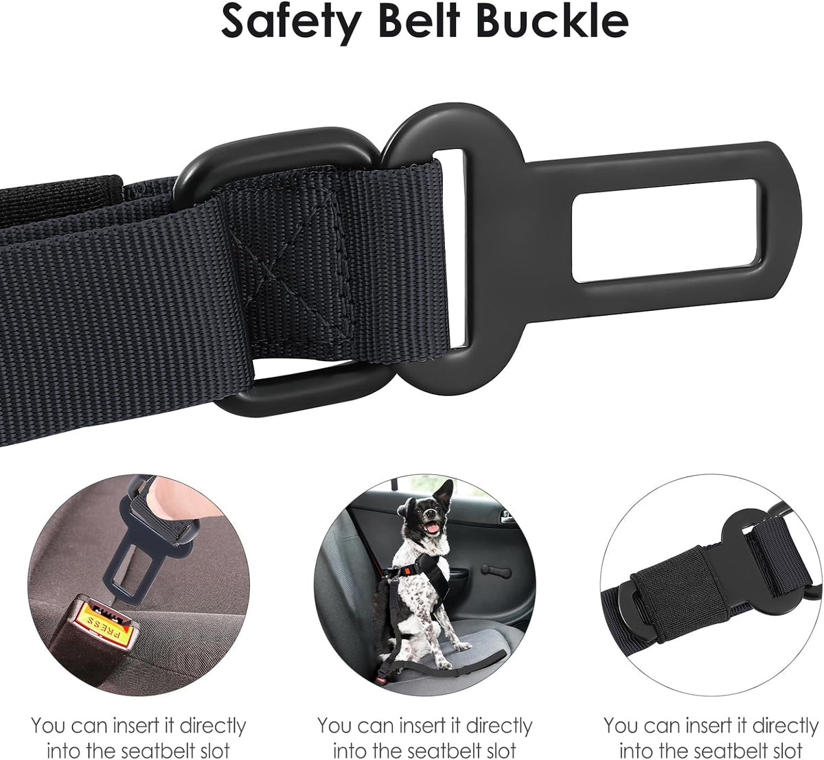 Hotsky Tactical Bungee Shock Absorbing No Pull Strong Dog Leash,Black,4-6FT
