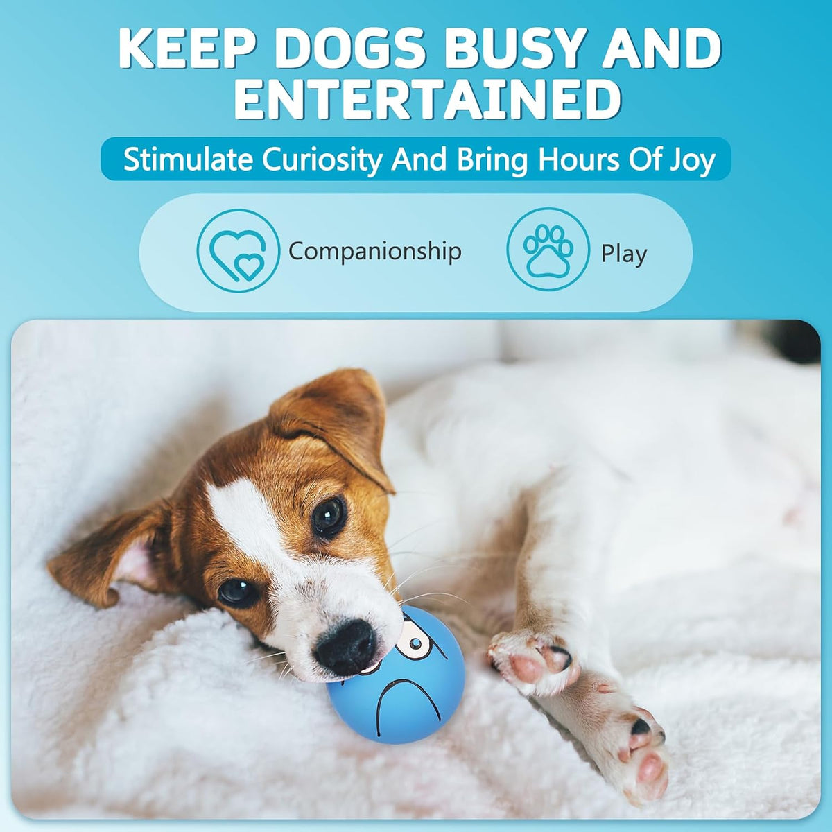 4 Pack 2.8" Smiley Face Squeaky Dog Toys Soft Dog Balls Latex Rubber Squeak Dog Toys for Small Medium Puppy Pet Dogs (Flat Ball)