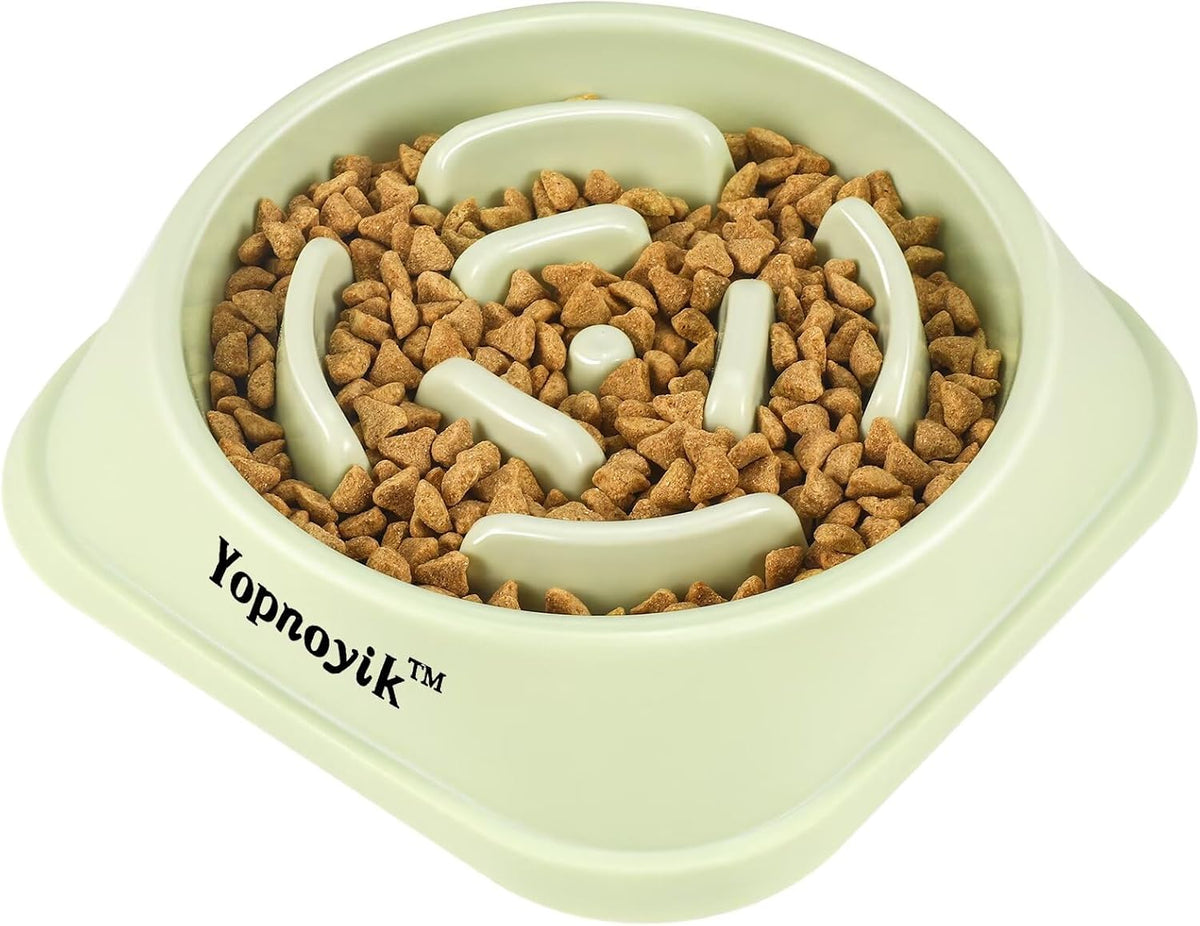 Slow Feeder Dog Bowls for Large Dogs | Non-Slip Base, Anti-Choking Design, Reduces Bloating & Overeating, Easy to Clean, 4 Cups