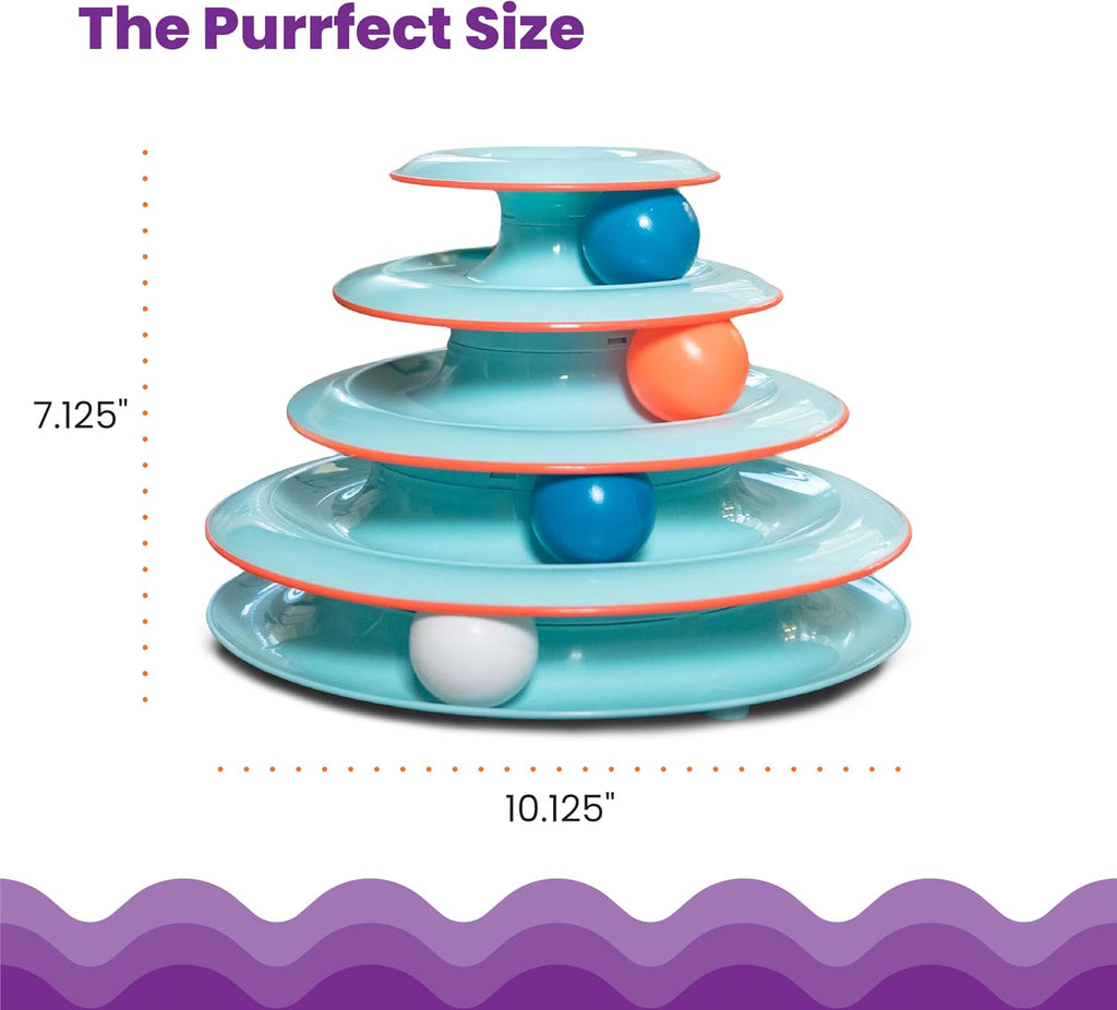 Catstages Chase Meowtain 4-Tier Interactive Cat Track Toy, 10.1" x 7.1"