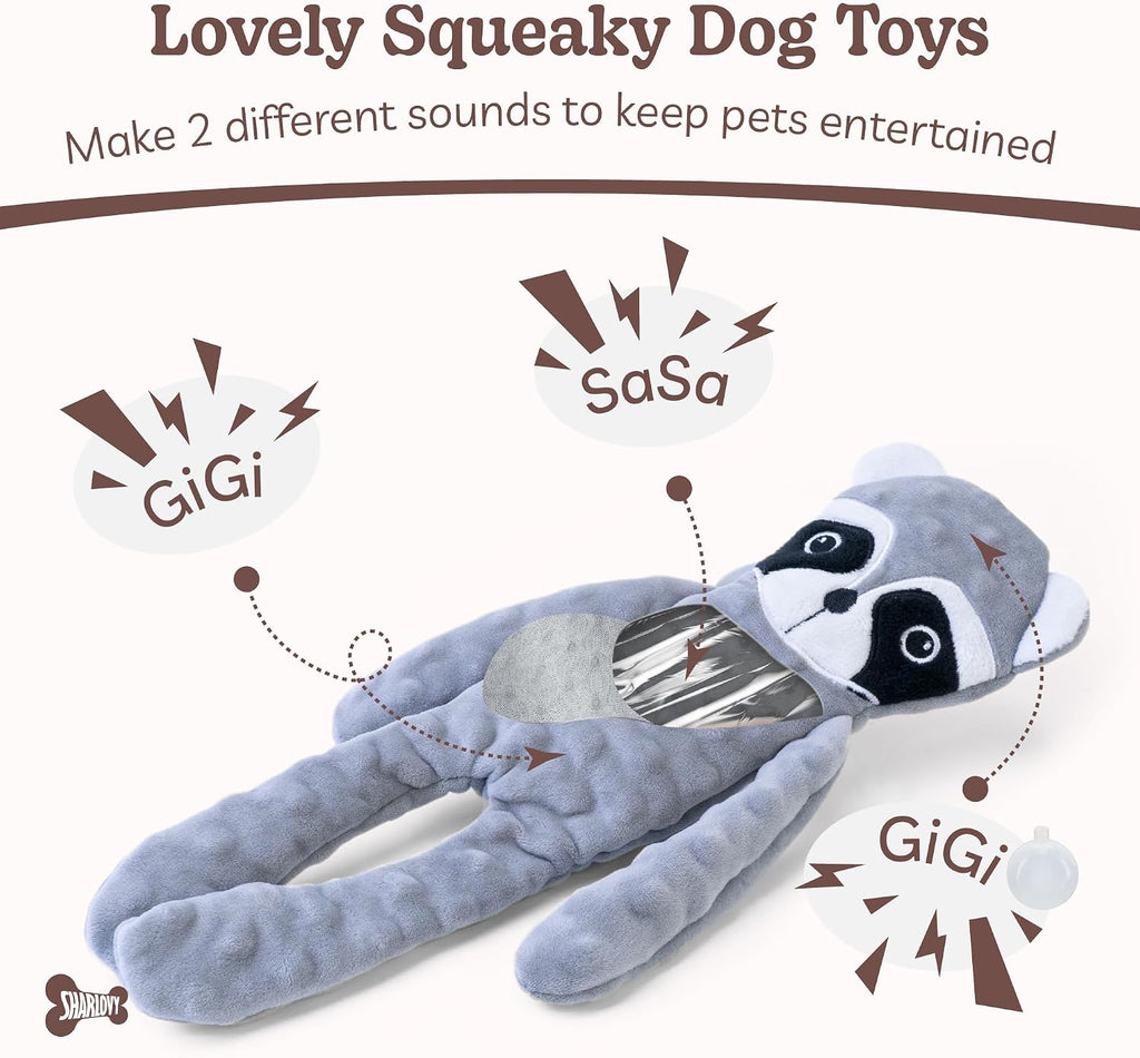 SHARLOVY No Stuffing Dog Toys 5 Pack, Crinkle Interactive Dogs Toy for Boredom, Puppy Toys for Teething to Keep Them Busy, Cute Squeaky Dogs Toy for Small, Medium, and Large Breed | Puppy Toys for Teething to Keep Them Busy, Cute Squeaky Dogs Toy for S...