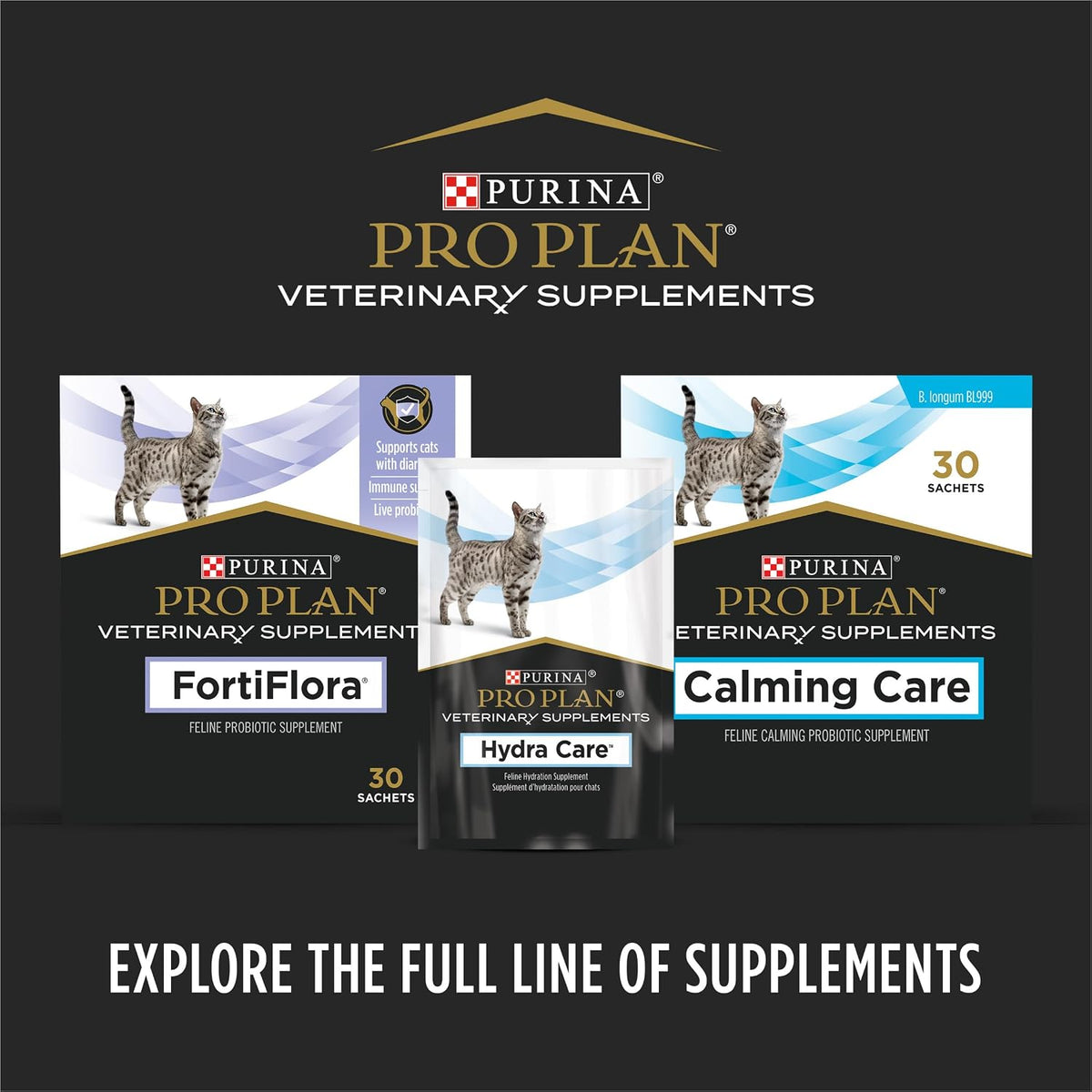 Purina Pro Plan Veterinary Supplements FortiFlora Cat Probiotic Supplement for Cats with Diarrhea 30 ct. Box (Pack of 2)
