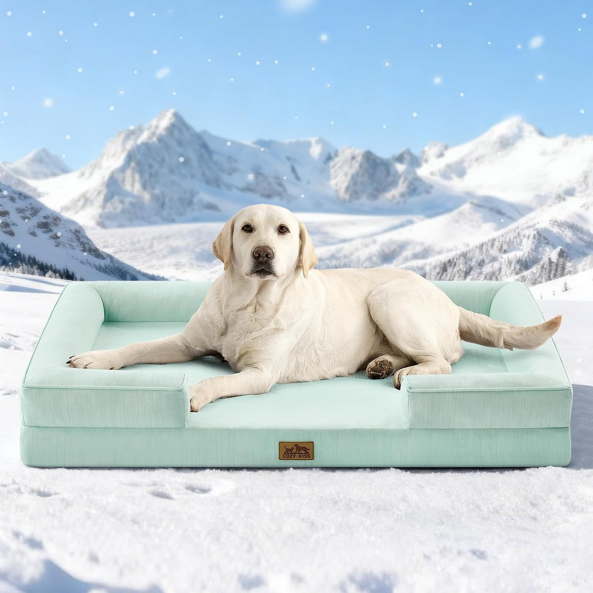 COZY KISS Orthopedic Dog Cooling Bed Washable for Extra Large Dogs, XXL