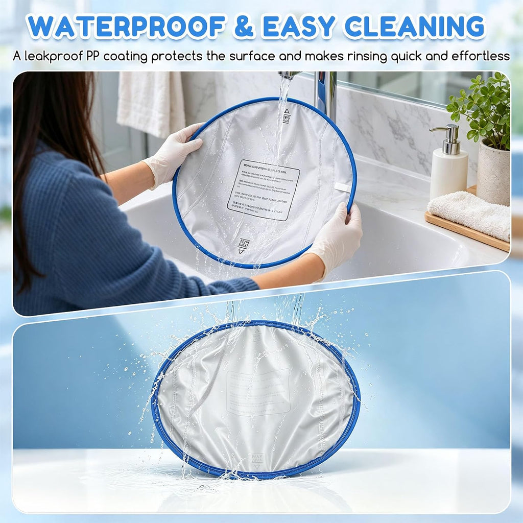 2Pcs Waterproof Pads for Self Cleaning Cat Litter Box with 30 Liner Bags