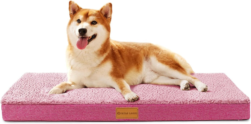 Patas Lague Orthopedic Medium Dog Bed Washable Pet Sofa Mat 30''X20'' Pink