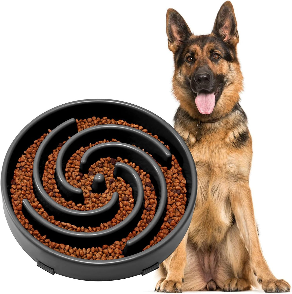 JASGOOD Slow Feeder Bowl for Large Dogs, Anti-Gulping, Prevents Bloat & Choking 