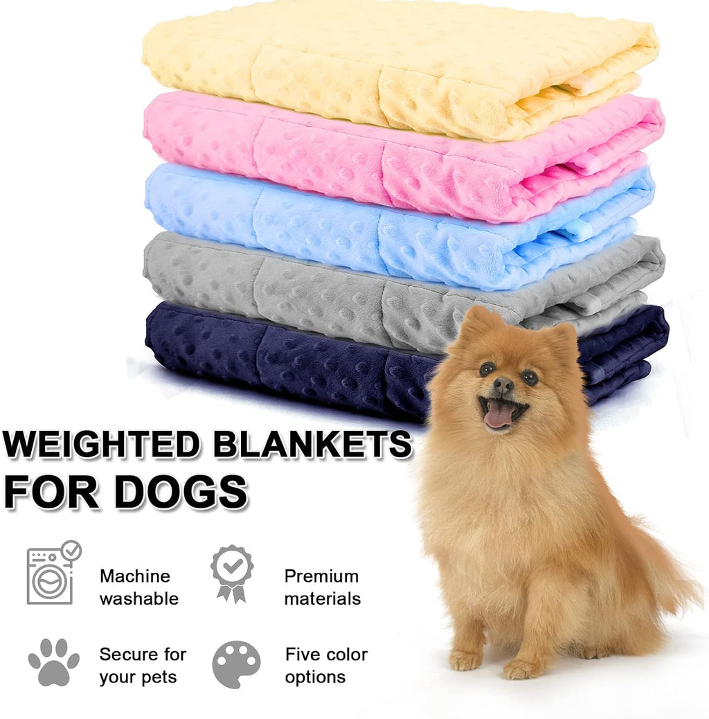 LaSyL Weighted Blanket for Pets | Thunder Blanket for Dogs Anxiety | Premium Soft Minky | Relaxation & Calming & Anti Anxiety | Used in Car, Bed, Couch | Dark Grey, Washable Medium (32"x40")