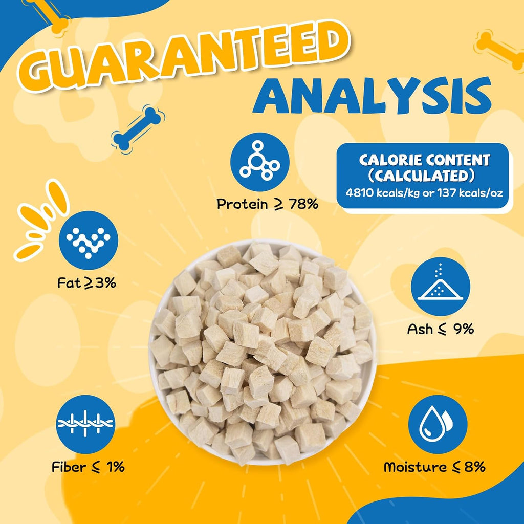 gazeupon Freeze Dried Chicken Dog & Cat Treats, Single Ingredient