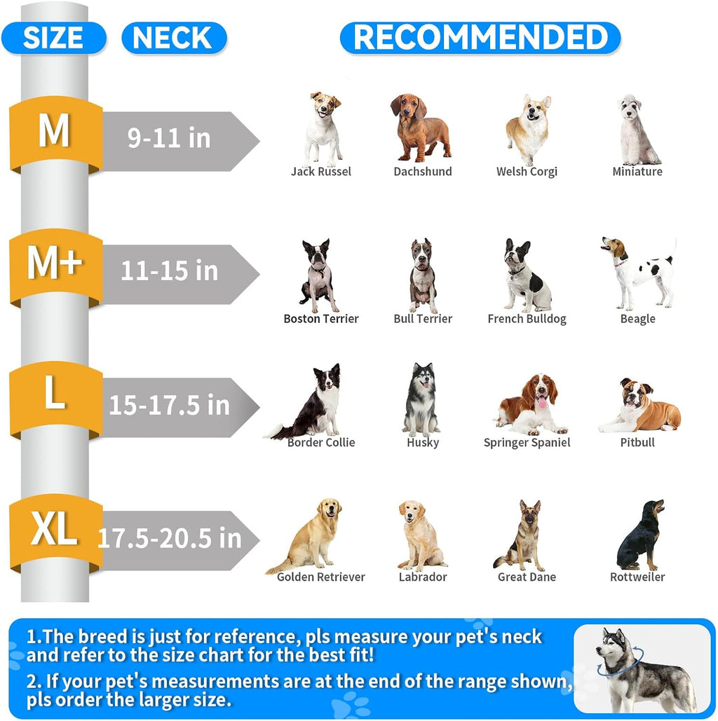 Inflatable Dog Cone Collar,Soft Elizabethan Anti-Lick Pet Recovery Collar