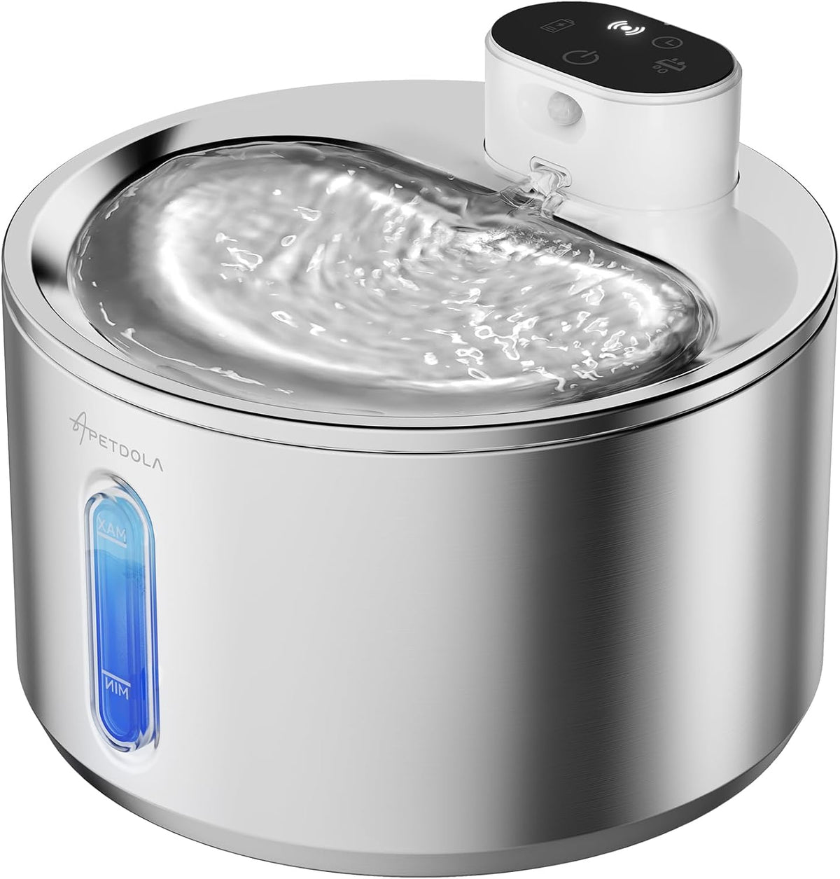 Cat Water Fountain Stainless Steel,135fl-oz/4L,Wireless Cat Fountain