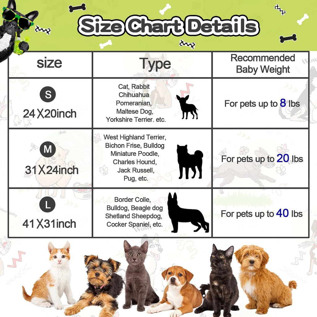 Rezutan Small Dog Blanket, Soft Puppy & Cat Flannel 3 Pack, 24"x20"