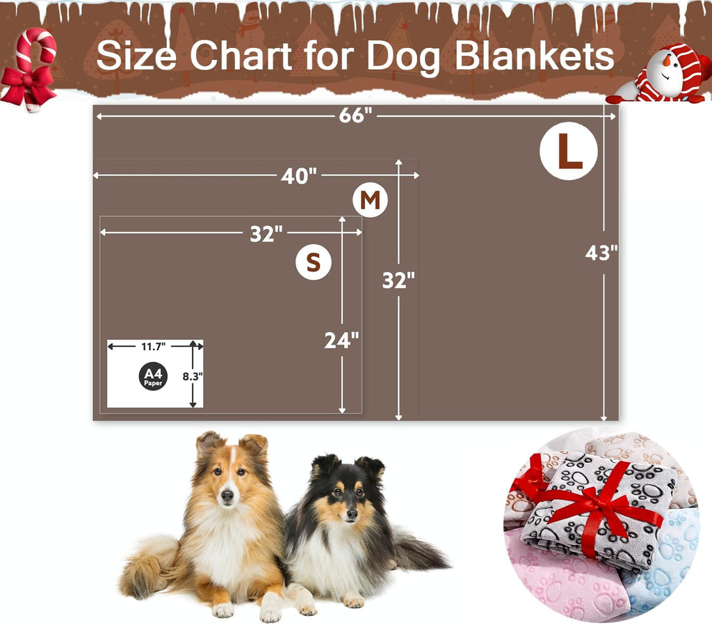 Stuffed Brown Soft Dog Blanket for French Bulldog Gifts, 32x40 inches, Premium Brown Flannel Fleece Blanket, Newborn Puppy Kitten Boy Essentials