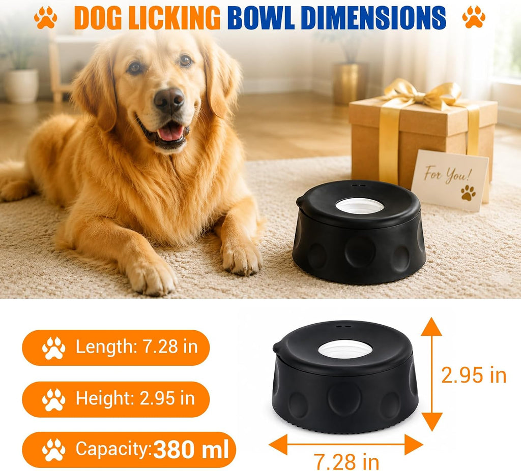 Slow Feeder Dog Bowl, Large Capacity Silicone for Medium & Large Dogs