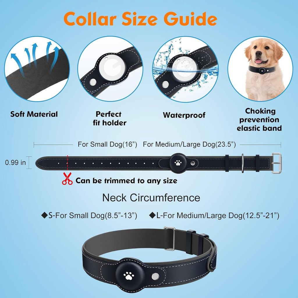 GPS Tracker for Dogs, Dog GPS Tracker, Pet Location Tracker with Collar, Real-Time Tracking, No Monthly Fee or Subscription, Waterproof, 365-Day Long Battery Life, Dog Tracking Device, iOS & Android