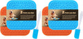 Lick Mat for Dogs - Slow Feeder Licking Mat with Suction Cups for Peanut Butter, Food Treats & Yogurt - 4 Pack
