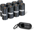 Amazon Basics Dog Poop Bags, 120 Count, Enhanced for Guaranteed Leakproof, Unscented, Black