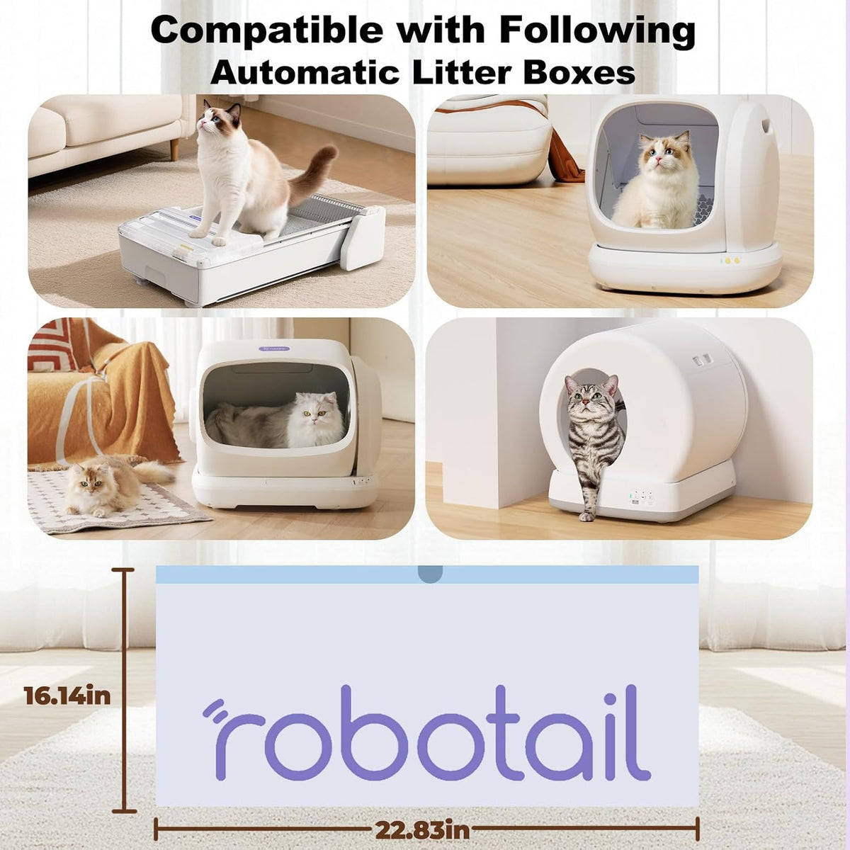 Automatic Litter Box Accessories Liners 60 PCS
