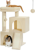 PAWZ Road 30" Cat Tower, Small Cat Tree with 2 Condos for Indoor Cats