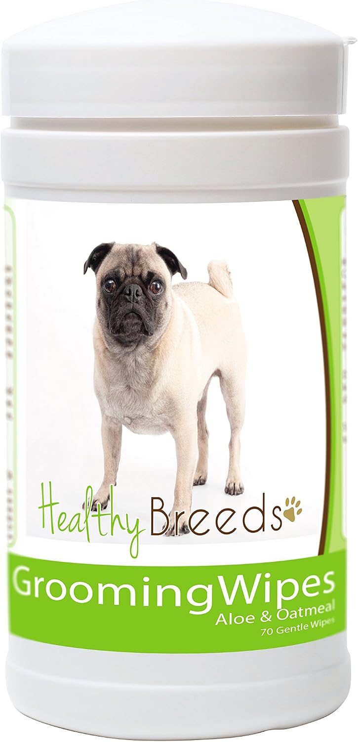 Healthy Breeds Pug Grooming Wipes 70 Count