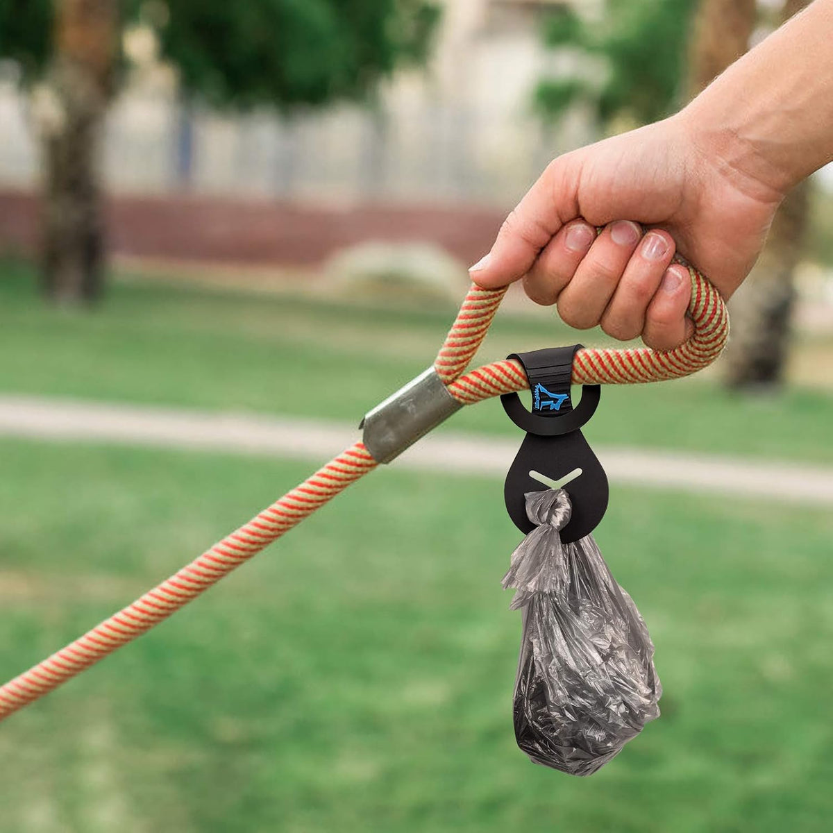 Dog Poop Bag Holder for Leash Waste Bag Carrier Dog Poop Bag Dispenser for Walking Running Bicycle Accessory 2 pieces (White)