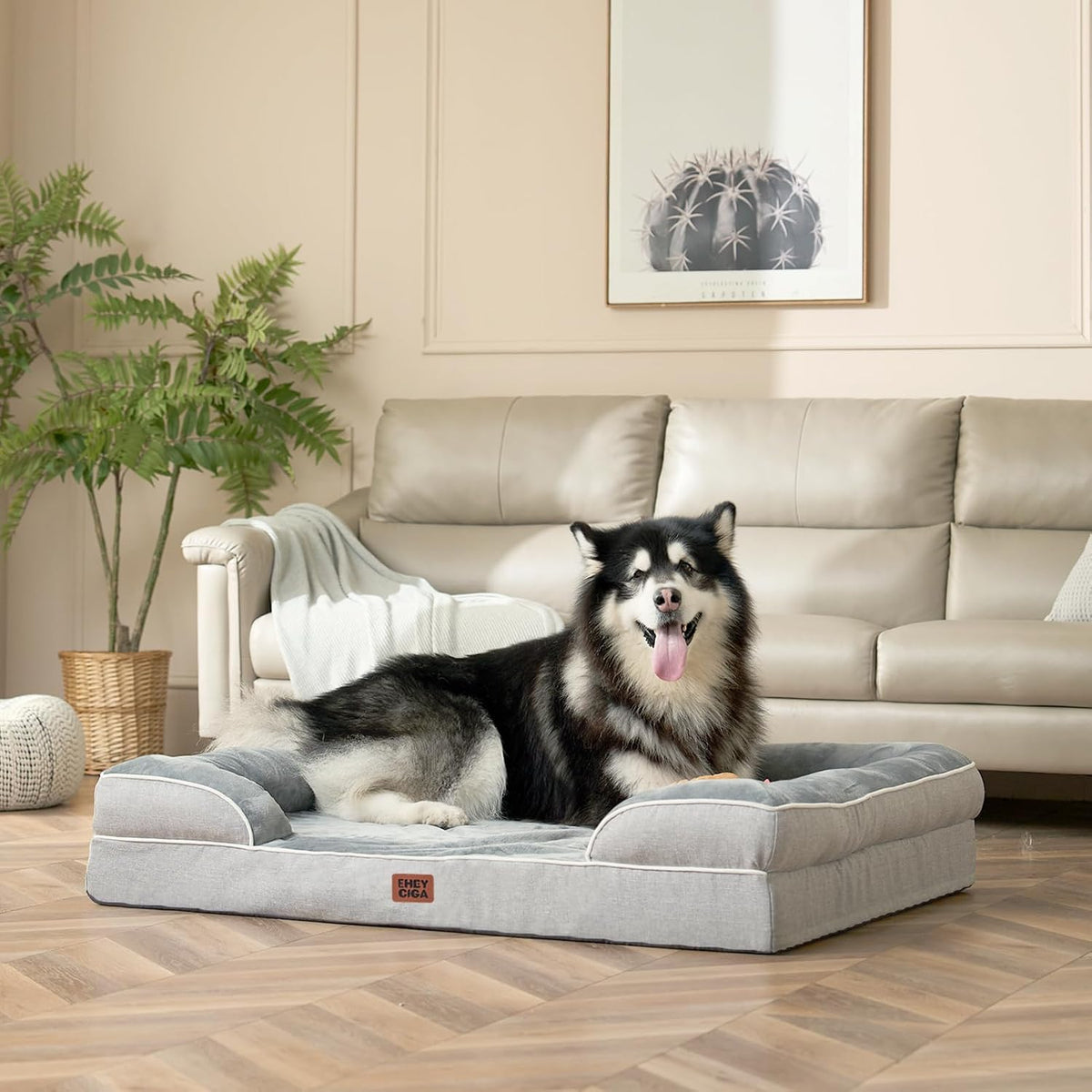 EHEYCIGA Orthopedic XXL Dog Bed, Waterproof Washable XL Big Pet Bed 52"