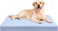 Cooling Dog Bed for Large Dogs, Orthopedic Memory Foam Dog Bed with New Cooling Fabric, Waterproof Washable Pet Bed for Crate, Non-Slip Cooling Pet Mat for Arthritic Dogs Up to 80Lbs, 41" x 29" x 4"