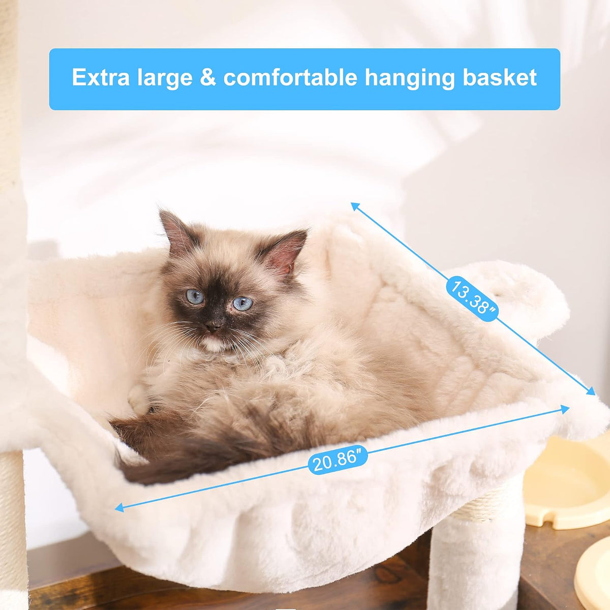 Hey-brother Cat Tree Tower, Food Station, XL Litter Box Enclosure, MPJ101SR
