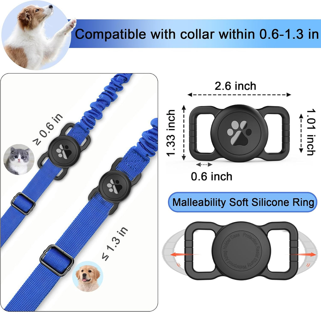 SANKALA Waterproof Airtag Holder for Dog Collar, Black, 1 Pack