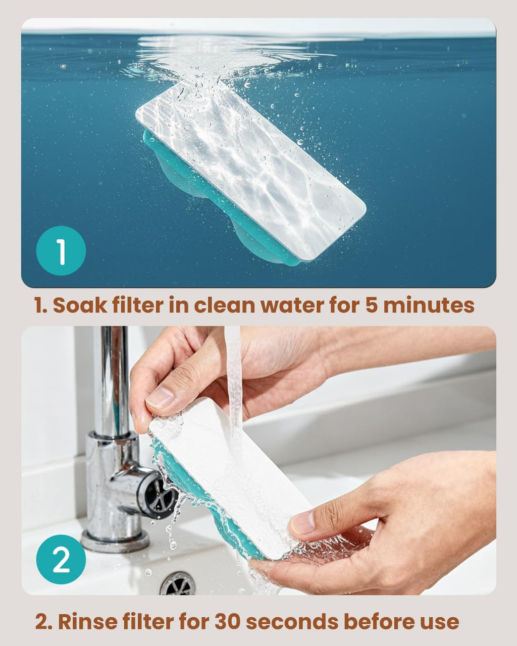 Official Replacement Filters for 3.2L/108oz Cordless Cat Fountain
