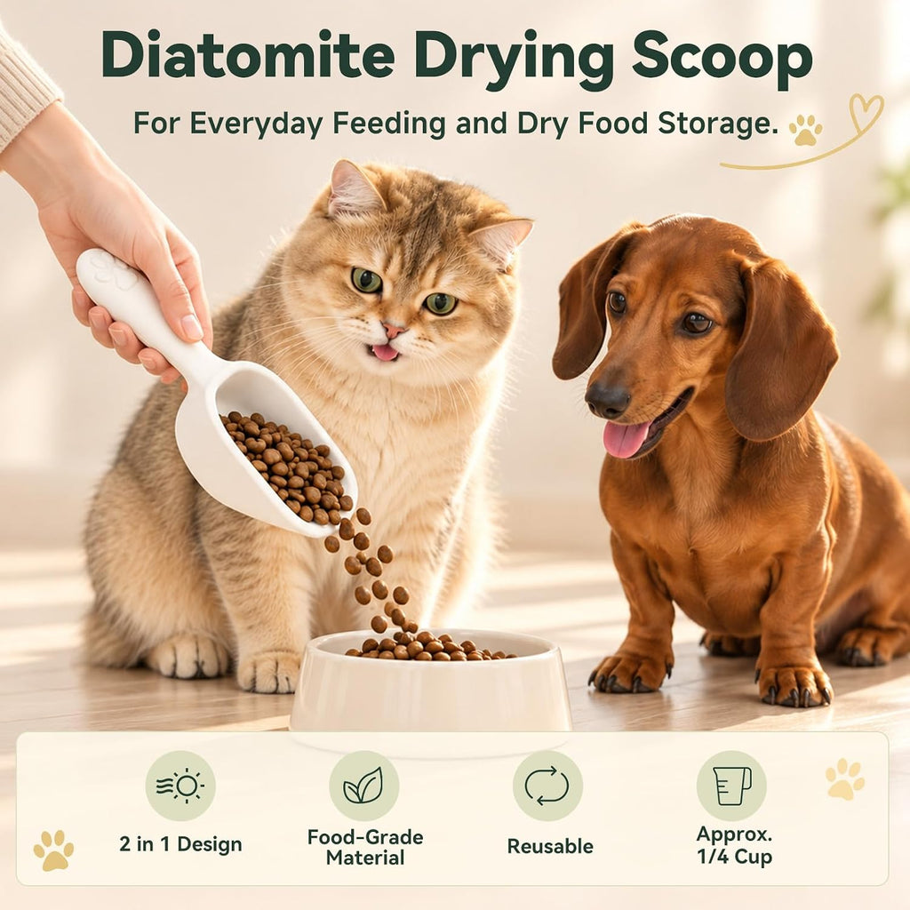 Diatom Drying Scoop 1/4 Cup for Pet Food