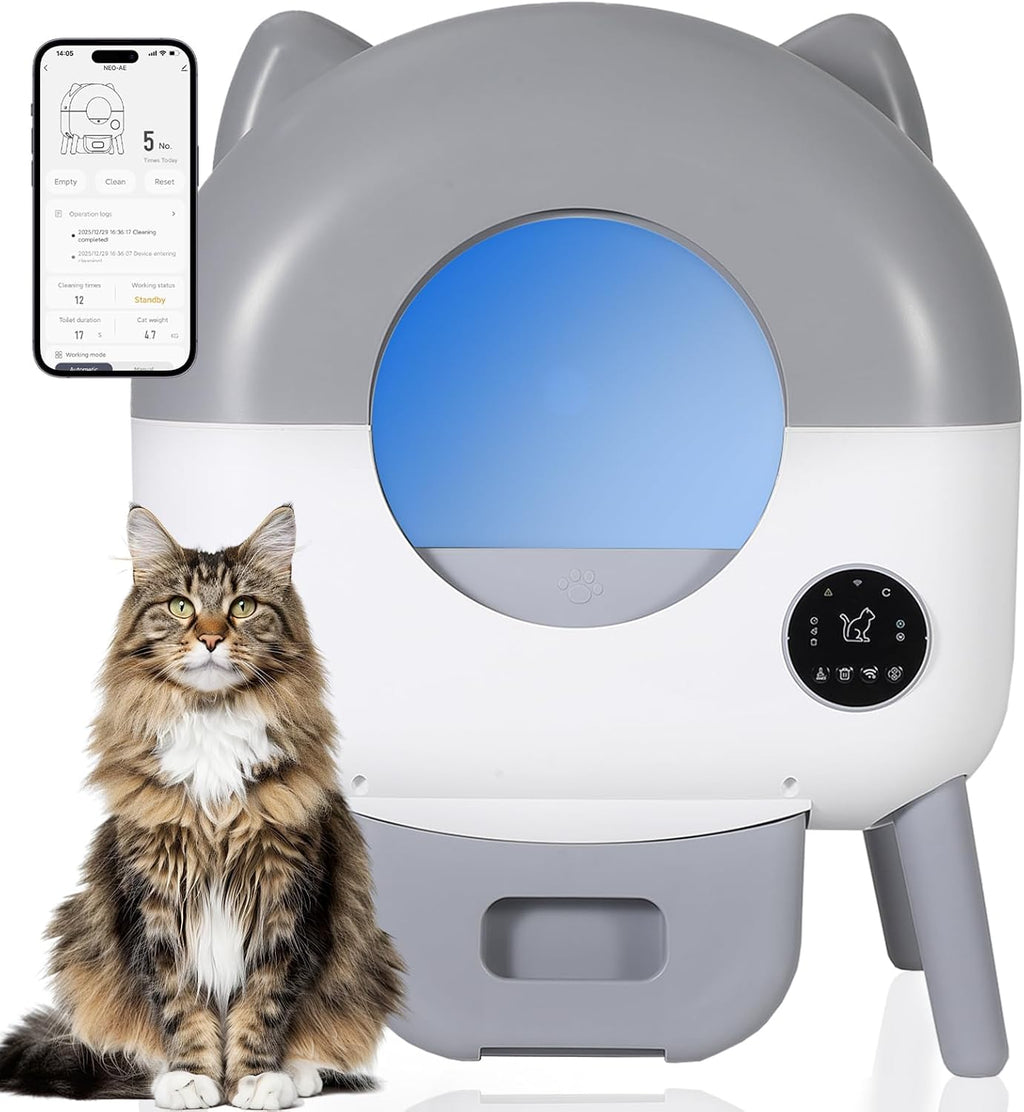 Automatic Self-Cleaning Cat Litter Box 76L Large Capacity for Multiple Cats