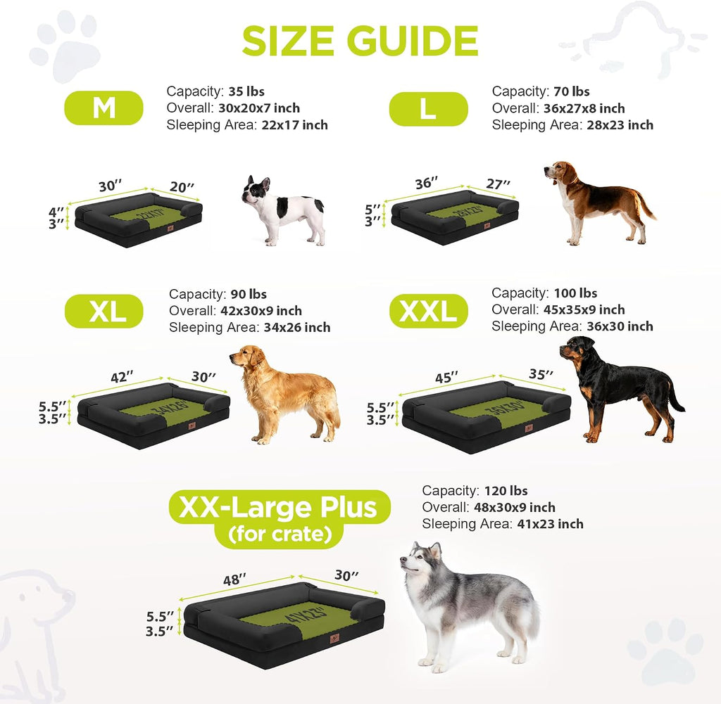 Waterproof Orthopedic Dog Bed for Medium Large Sized Dogs