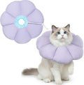 Soft Cat Cone Collar After Surgery, Cat Recovery Collar,Purple,Small