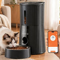 Sweetcrispy Automatic Cat Feeder, 4L Cat Food Dispenser with APP - Black