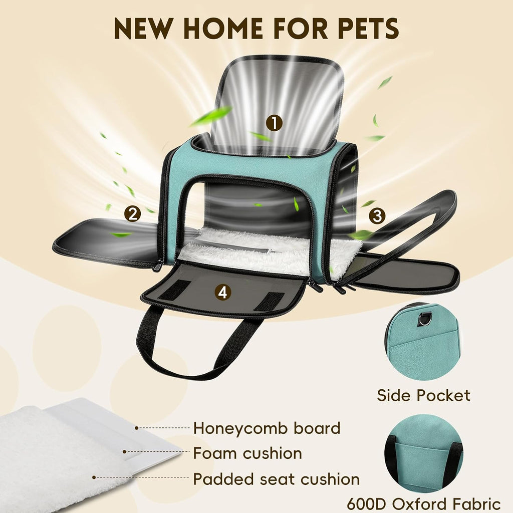Cat Carrier Soft, Dog Carriers for Small Dog/Large Cat (Up to 16lb)